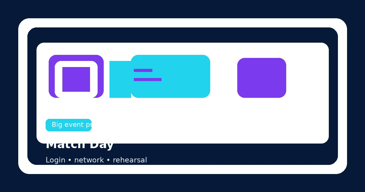 World Cup match-day readiness checklist with account, network, device, and support preparation steps